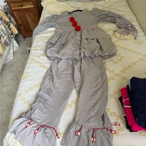 Gray Costume with Red Accents